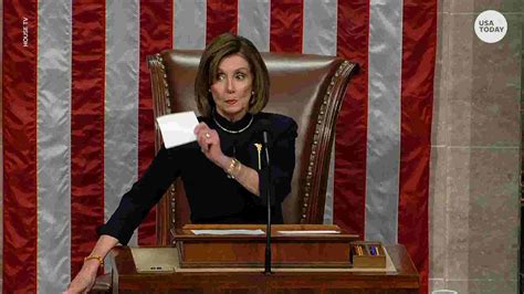 Nancy Pelosi Gives Stern Glare After Announcing Trump Impeachment