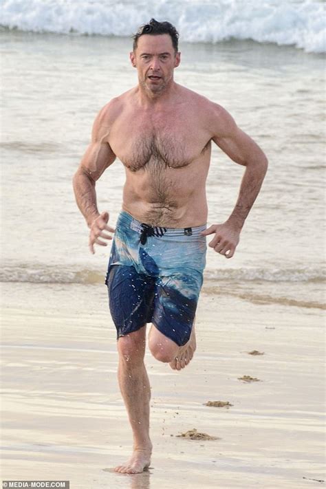 Hugh Jackman Shows Off His Ripped Physique During An Early Morning Swim