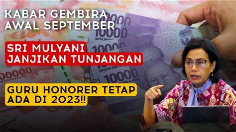 Kabar Gembira Awal September Sri Mulyani Janjikan Tunjangan Guru Honorer Tetap Ada Di 2023