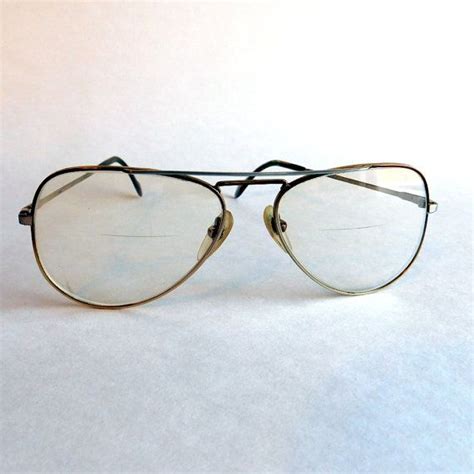 vintage 1970s unisex aviator eyeglasses frames 55 47 130 etsy aviator eyeglasses eyeglasses