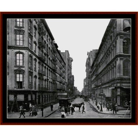 New york cross stitch patterns free. New York Street Scene 1919 cross stitch pattern by Cross ...