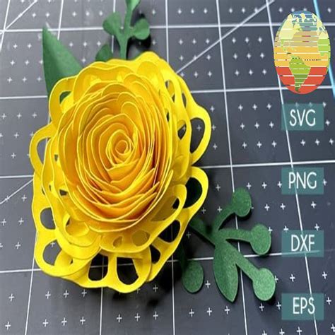 Rolled Flower Svg Paper Flower Svg Digital Download Digital Etsy