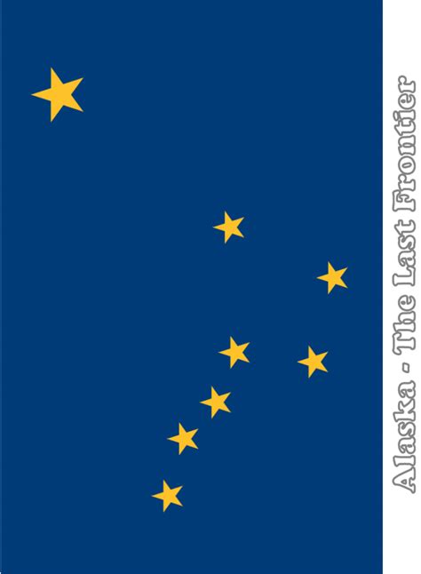 The big dipper is an asterism in the constellation ursa major which symbolizes a bear, an animal indigenous to alaska. Large, Vertical, Printable Alaska State Flag, from ...