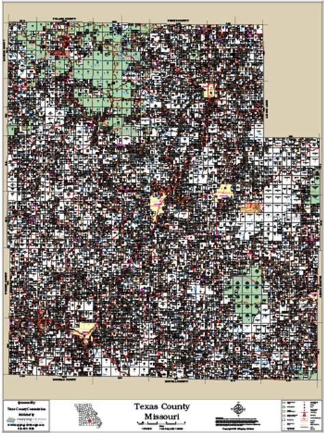 Texas County Missouri 2016 Wall Map Texas County Missouri 2016 Plat
