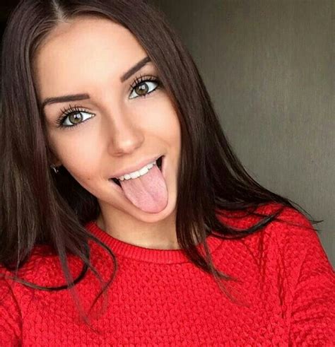 Pin By Unionblue On Cheeky Tongues Most Beautiful Faces Brunette