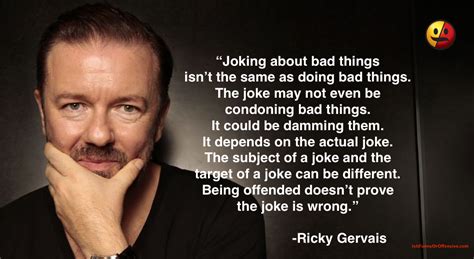 Ricky Gervais On Joking About Bad Things