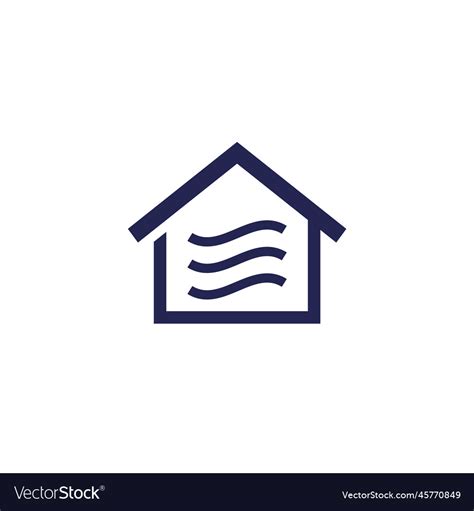 Indoor Air Quality Icon On White Royalty Free Vector Image