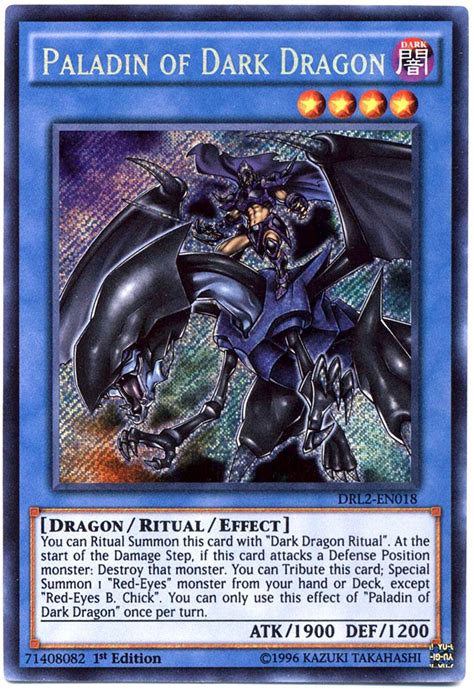 Yugioh Dragons Of Legend 2 Single Card Secret Rare Paladin Of Dark