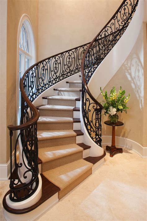 Custom Staircase Design For A French Manorbeautiful Traditional