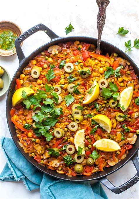 Vegetarian Paella Recipe Easy No Special Pan Recipe Vegetarian