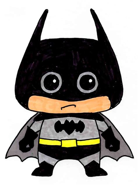 Easy How To Draw Batman Tutorial And Batman Coloring Page Kids Art