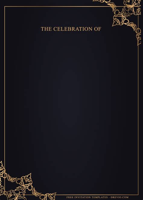 11 Stunning Luxury Gold Birthday Invitation Templates Download