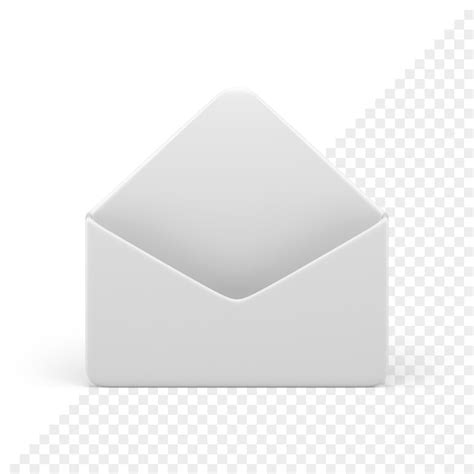 Premium Psd White Open Envelope Incoming Cyberspace Information