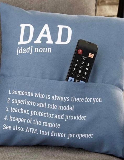 Dad Definition Remote Holder Pillow Etsy