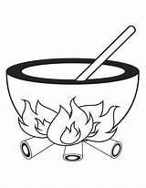 Cauldron Coloring Pages Halloween Cliparts Template Clipart Printable Print Library Printables Sheknows sketch template