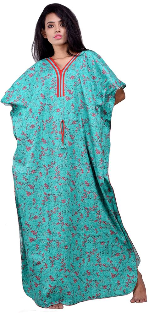 Buy Clymaa Women Long Cotton Xxxl Size Kaftankaftan Nightycotton Kaftan K212650036sg Sea