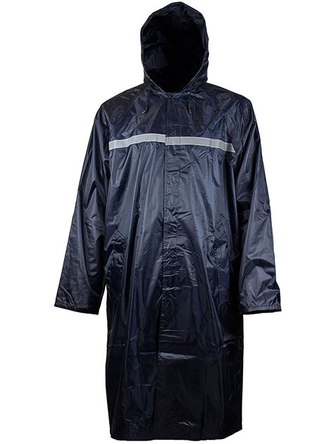 Rk Safety Rk Rain Wear Mens Waterproof Long Raincoat Pvc Trench Coat