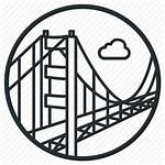 Icon Bridge San Francisco Gate Golden California