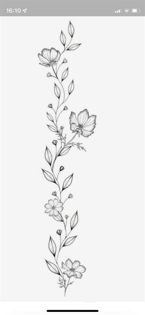 The Back Side Of A Flower Tattoo Design