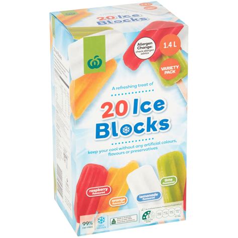 Woolworths Ice Blocks 20 Pack Bunch