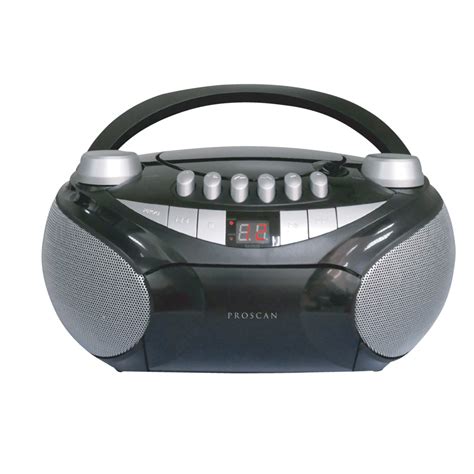 Proscan Srcd286 Slvr Portable Cd And Cassette Player Boombox Stereo W Am Fm Radio Canadian Tire