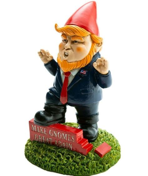 Donald Trump Garden Gnome Outdoor Home Yard Lawn Statue Sculpture Bigmouth 718856157211 Ebay