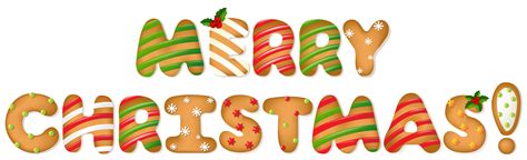 Festive Gingerbread Style Christmas Clip Art