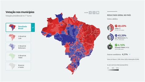 Veja Como Foi A Vota O Para Presidente Em Cada Cidade Do Pa S