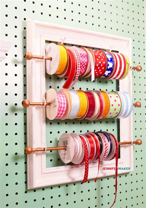Diy Ribbon Storage Organizers Racks And Shelves Jennifer Maker