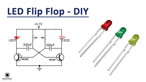 LED Flip Flop Circuit Using BC547 Transistors