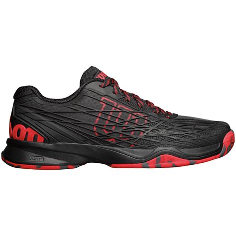 Black tennis shoes suitable for casual and outdoor use available at alibaba.com. Wilson Mens Kaos Tennis Shoes - Black/Red - Tennisnuts.com