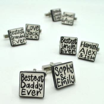 Personalised Bestest Daddy Ever Cufflinks By Mary Fellows Notonthehighstreet Com