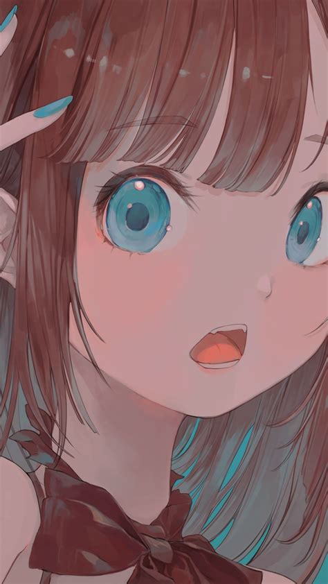 Wallpaper Aqua Eyes Fang Cute Anime Girl Resolution3731x2950 Wallpx