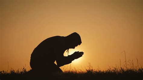 Man Praying Silhouette Vector Clipart Image Free Stoc