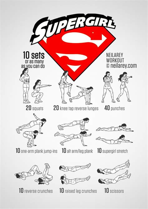 Supergirl Workout Superhero Workout Hero Workouts Neila Rey