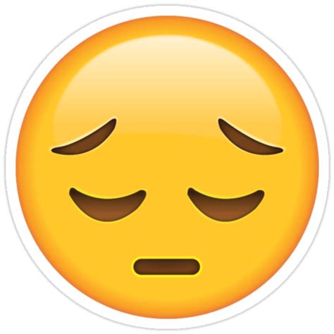Sad Face Emoji Stickers By Ela Co Redbubble