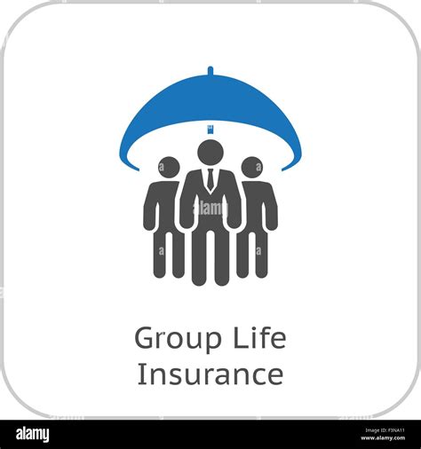 Group Life Insurance Icon Flat Design Stock Vector Image And Art Alamy