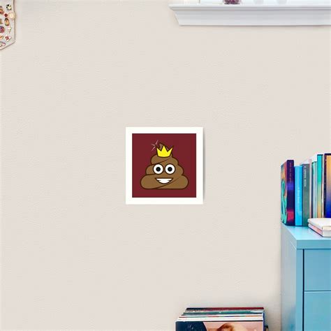 Poop Emoji Crown Art Print By Jvshop Redbubble
