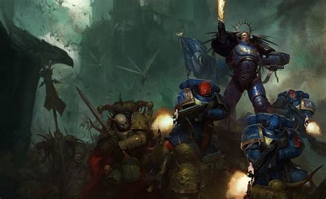 Hd Wallpaper Warhammer 40000 Ultramarines Wh40k Human