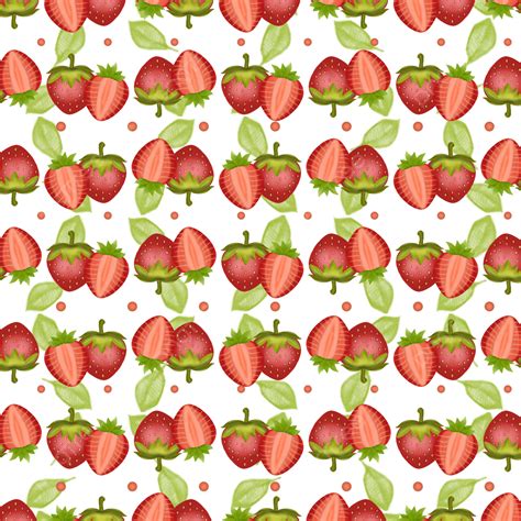 Strawberries Are Seamless Hd Transparent Cute Red Strawberry Seamless