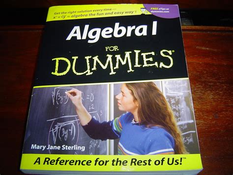 Algebra I For Dummies By Mary Jane Sterling 2001 Nonfiction