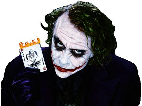 Heath Ledger Joker Holding Joker Card Png By Jokerreality59 On