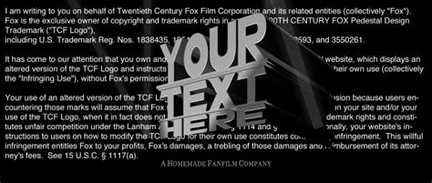 Custom “20th Century Fox” Logo