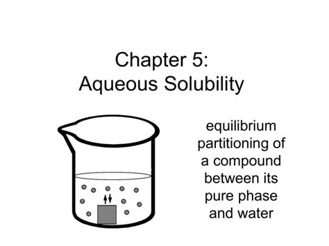 Chapter 5 Aqueous Solubility