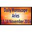 Daily Horoscope Aries 1314 November 2016 ♈ ️  YouTube