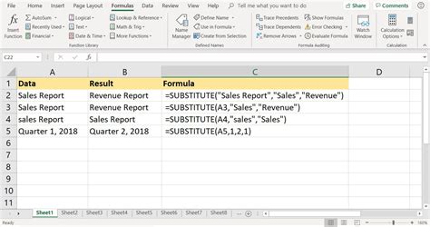 Replace Data With Excels Substitute Function