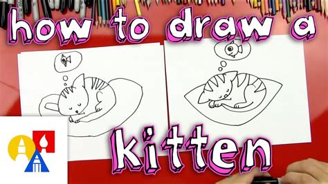 How To Draw A Kitten For Young Artists Youtube