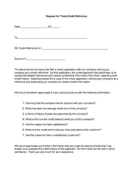 Contract renewal recommendation letter unique cda re. Request for Trade Credit Reference | Reference letter template, Letter templates free, Reference ...