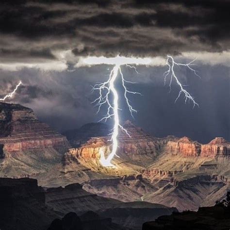 Ourplanetdaily On Instagram Lightning Striking The Grand Canyon Usa