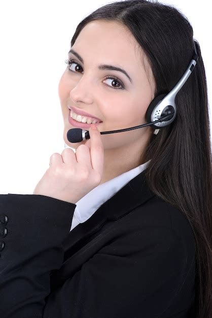 Premium Photo Woman Customer Service Worker Call Center Smiling